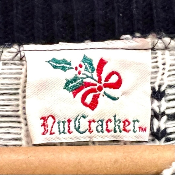 Vtg Nut Cracker Ugly Holiday Christmas Sweater 80’ Holiday Scene women size L - Picture 7 of 7